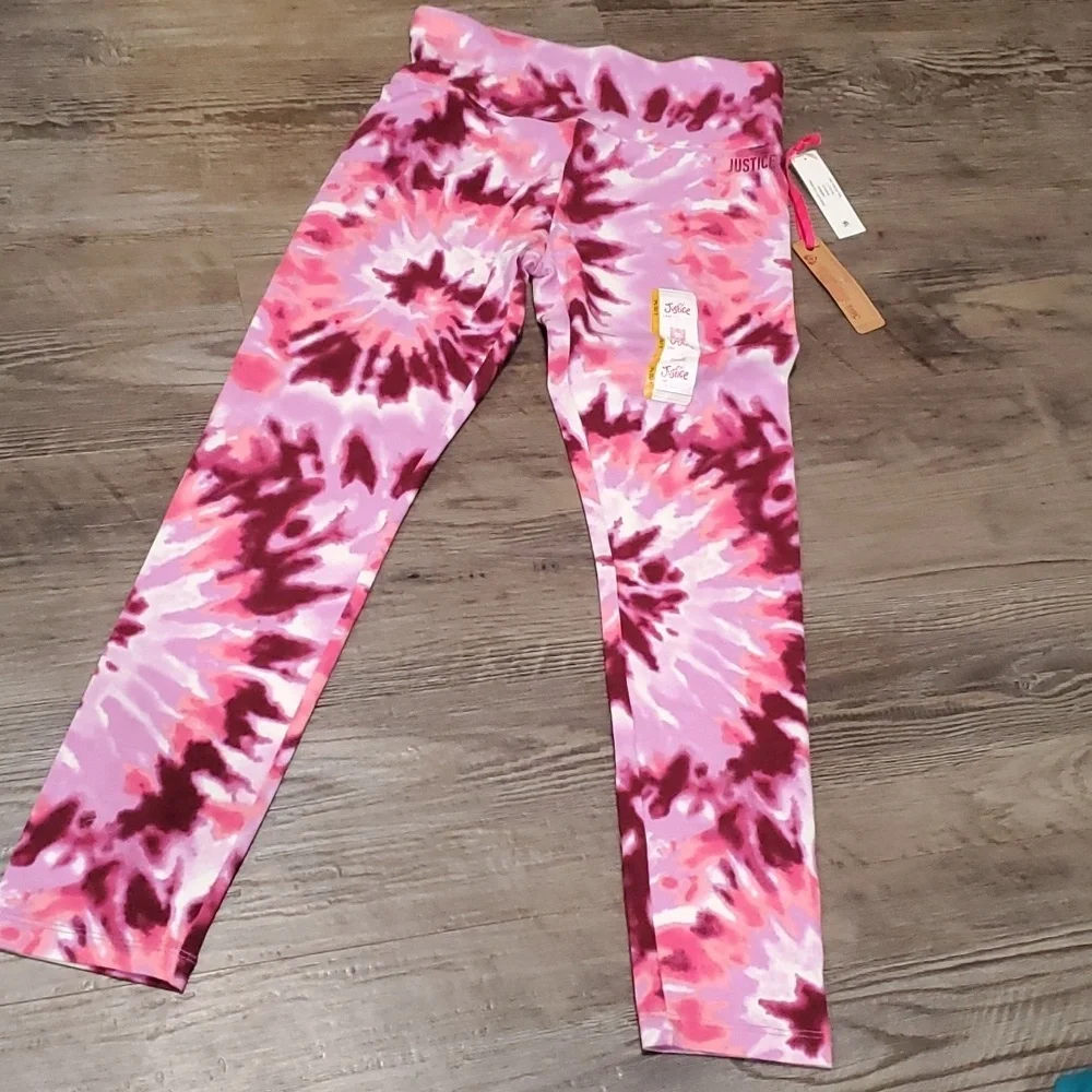 Justice Tie Dye Printed Leggings Size Large 12/14